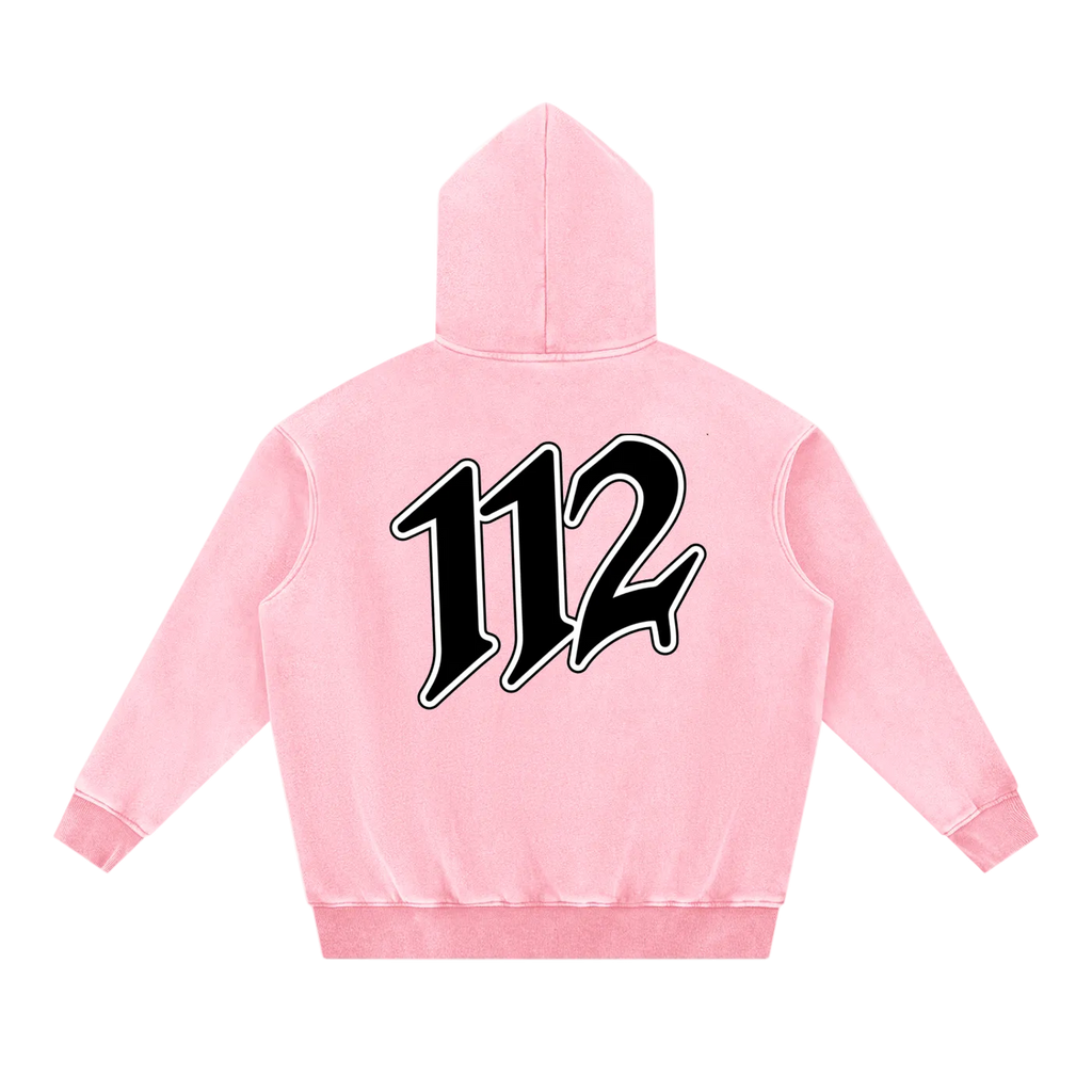 112 Hoodie Pink back