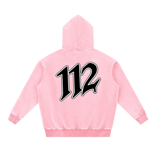 112 Hoodie Pink back